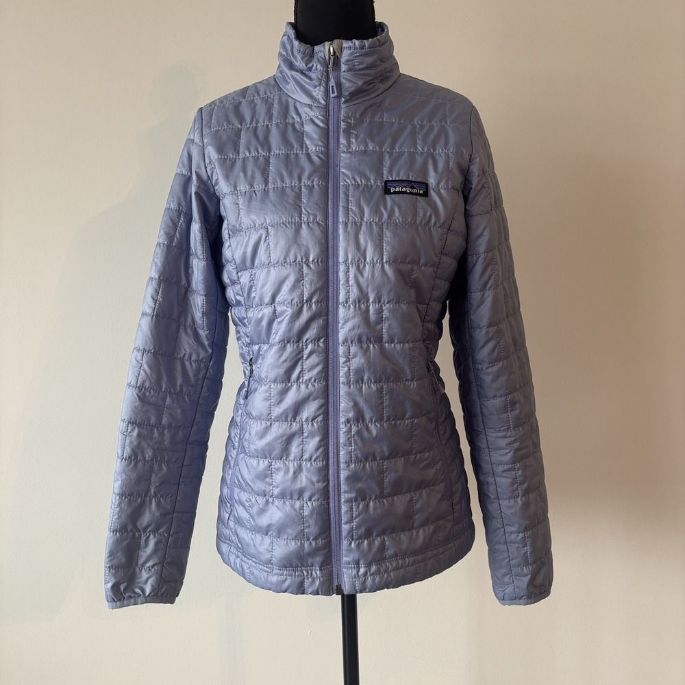 Patagonia Nano Puff Jacket Pale Periwinkle Women's Size XS Gorp Granola - FLAWS